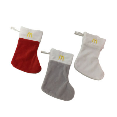το μαλακό καλώδιο 18cm 7.09in McDonald's πλέκει τον εξατομικευμένο Needlepoint cOem γυναικείων καλτσών Χριστουγέννων