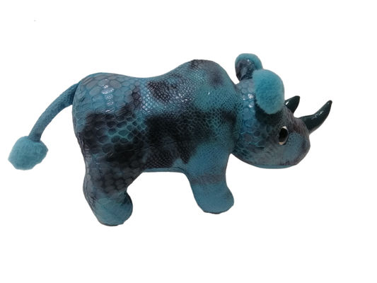Γεμισμένο δώρο ζώο ρινοκέρων cOem μπλε εξαιρετικά μαλακό