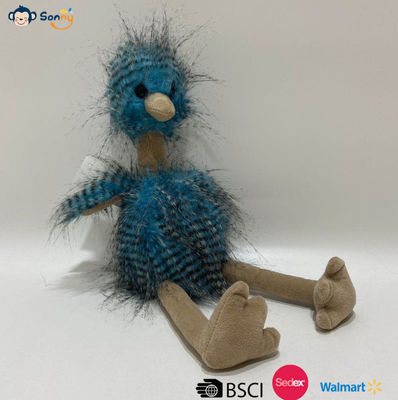 OEM εργοστάσιο χονδρικό Custom Blue Peacock Fluff στρουθοκάμηλος Plush παιχνίδια δώρο γεμισμένο ζώο