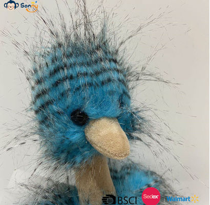 OEM εργοστάσιο χονδρικό Custom Blue Peacock Fluff στρουθοκάμηλος Plush παιχνίδια δώρο γεμισμένο ζώο