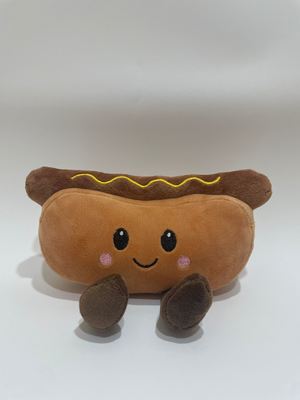 7 Τεμάχια Διάφορα Παιχνίδια από Βελούδο με Χοτ-ντογκ, Χαριτωμένα Γεμιστά Ζώα Φαγητού Για Παιδιά Και Διακόσμηση Σπιτιού