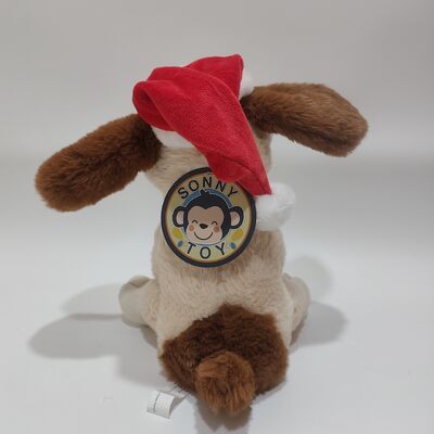 Μουσικό Τραγουδώντας Χριστούγεννα σκύλος με κινούμενα αυτιά