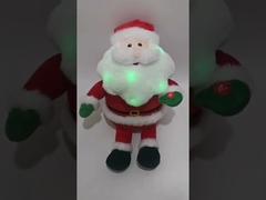 0.28m 11.02'' Singing Santa Claus Father Christmas Cuddly Toy LED Light